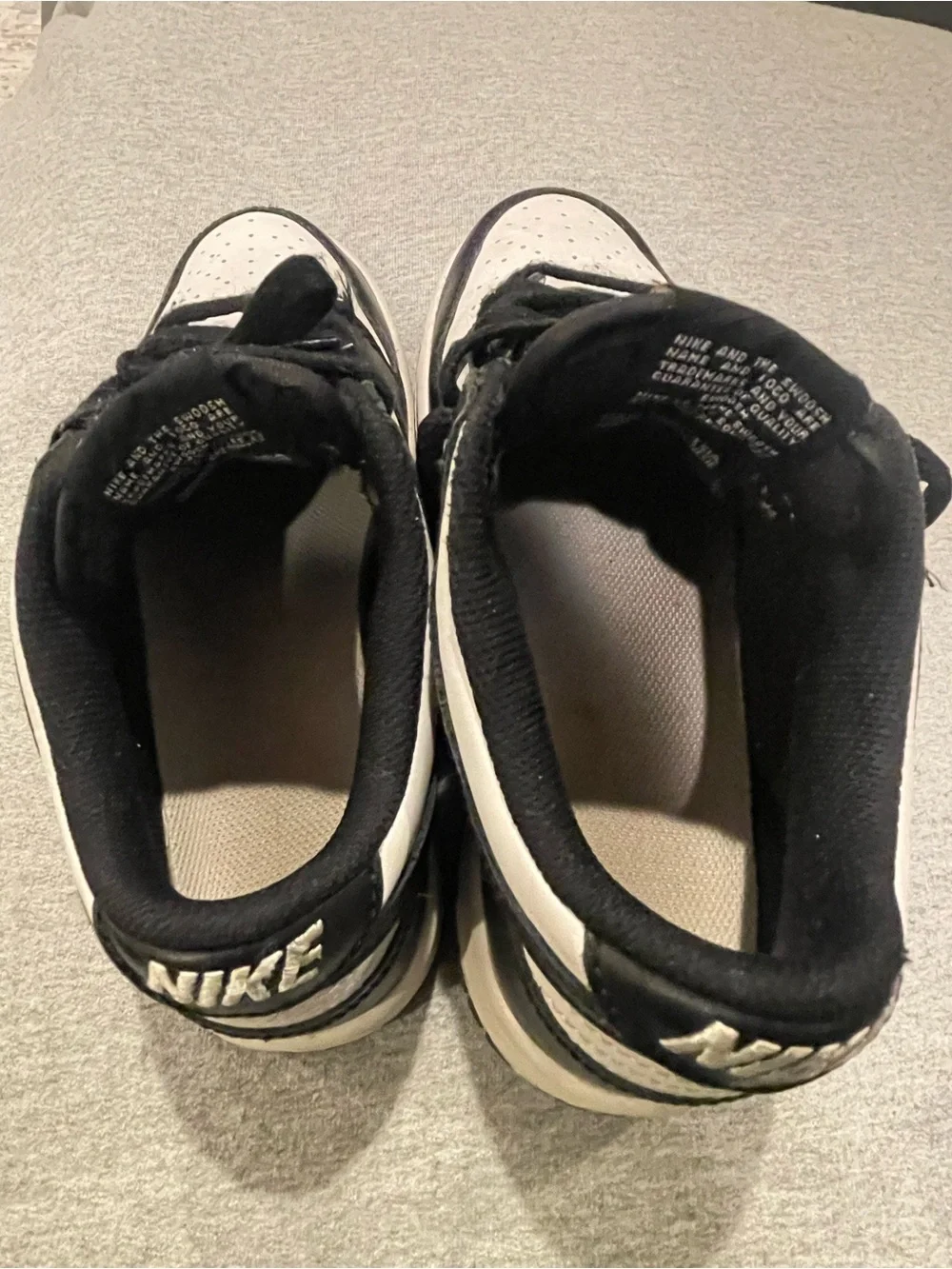 Nike Kids Low-Top Sneakers - Black and White